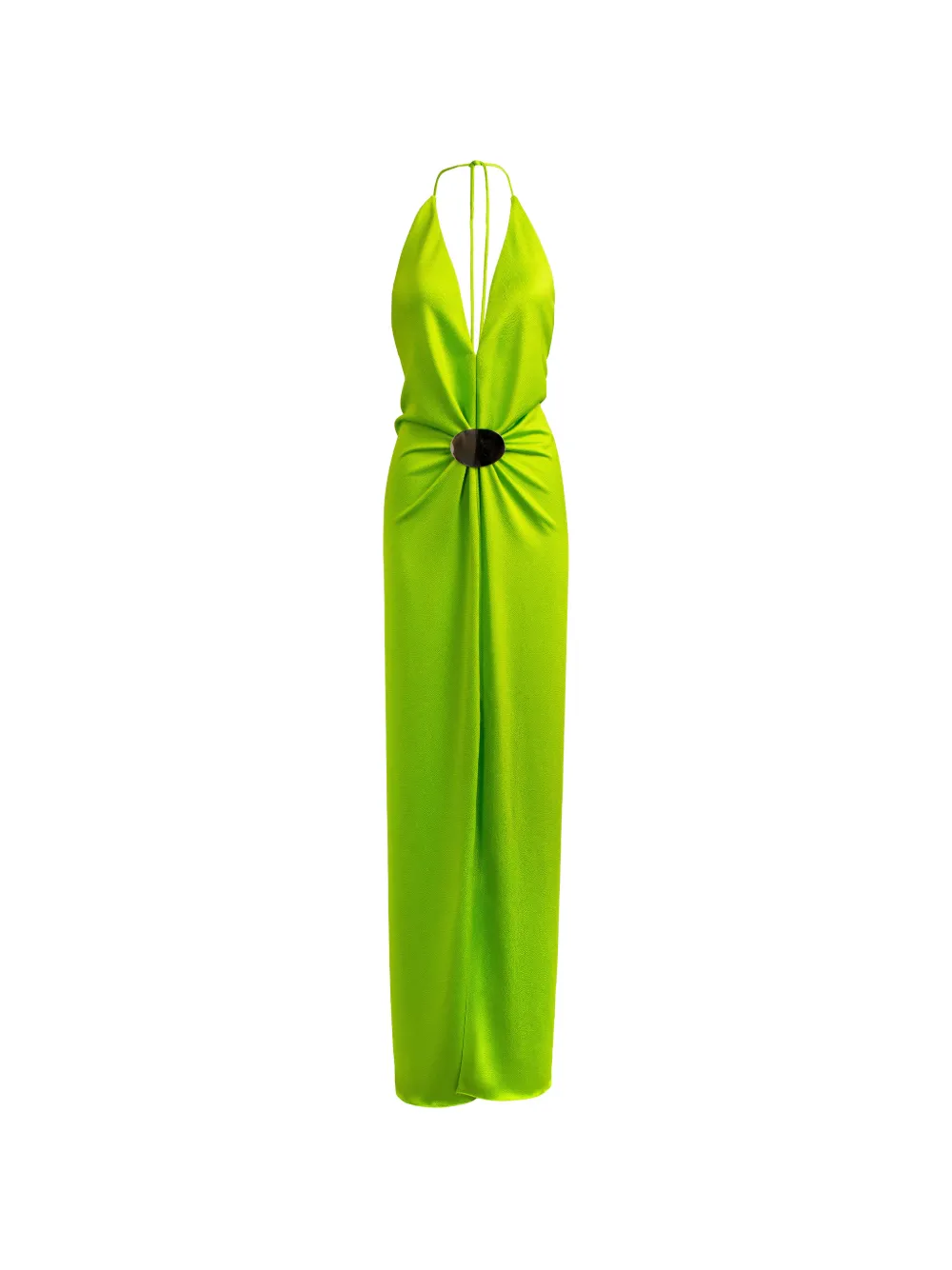 Silvia Tcherassi Abito lungo Rowan con scollo all'americana - Verde