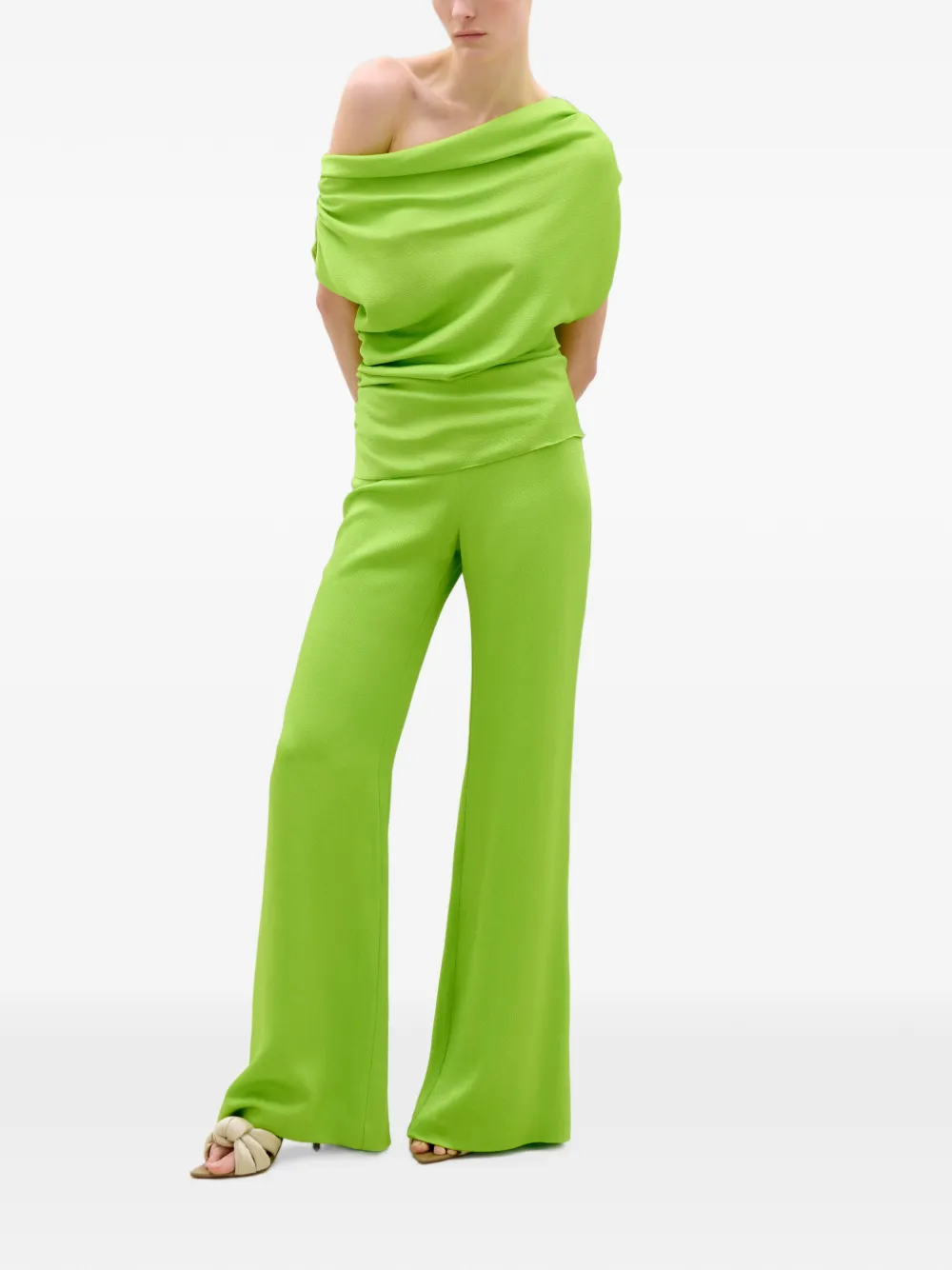 Silvia Tcherassi Palermo flared broek Groen