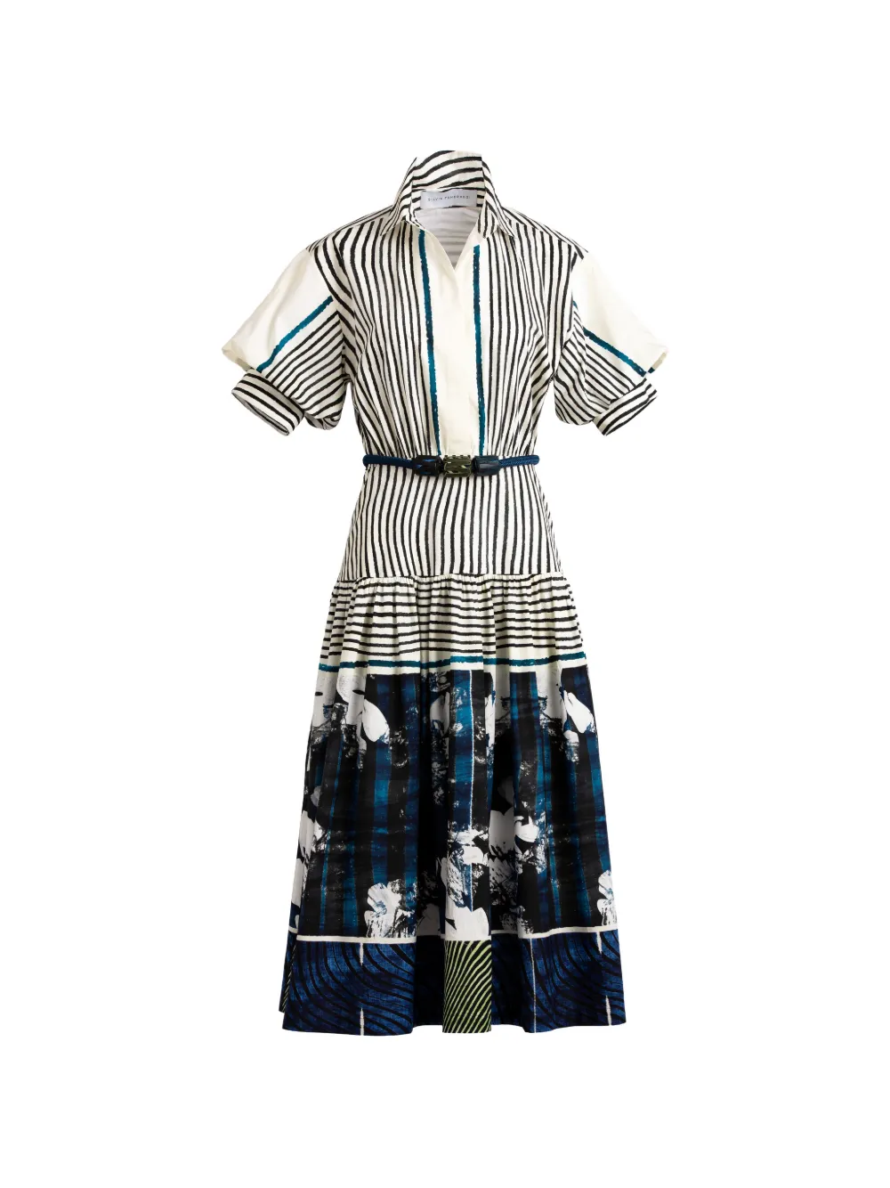 Silvia Tcherassi Kaila striped midi dress - White