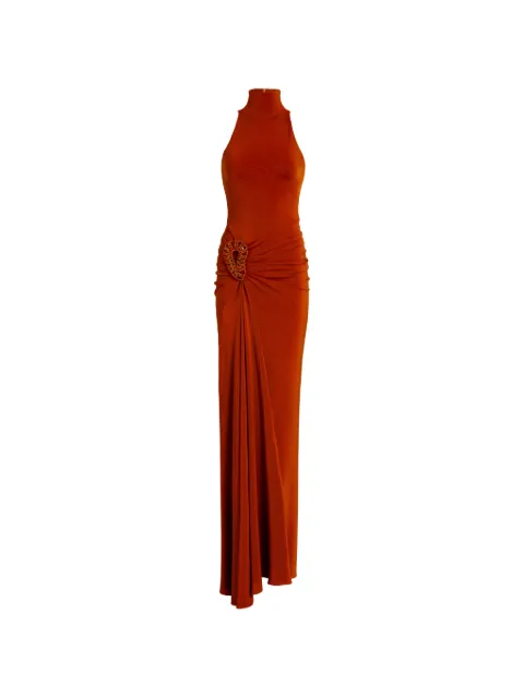Silvia Tcherassi vestido largo Frances fruncido