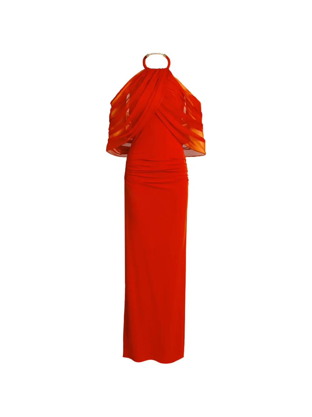Silvia Tcherassi Duffy draped halterneck maxi dress - Orange