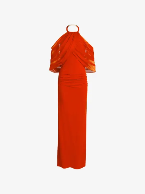 Silvia Tcherassi Duffy draped halterneck maxi dress