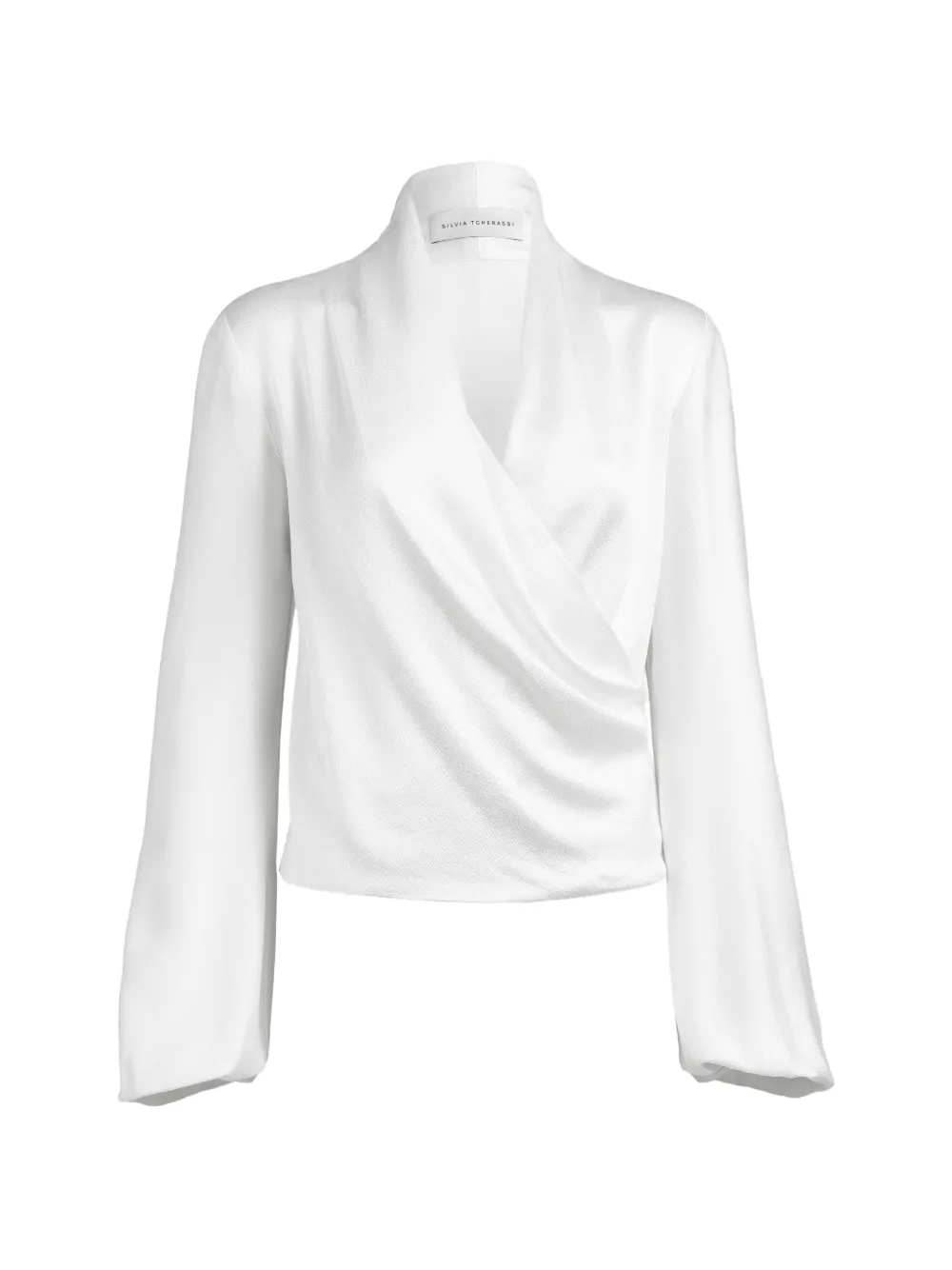 Silvia Tcherassi Tea wrap-style blouse - Bianco