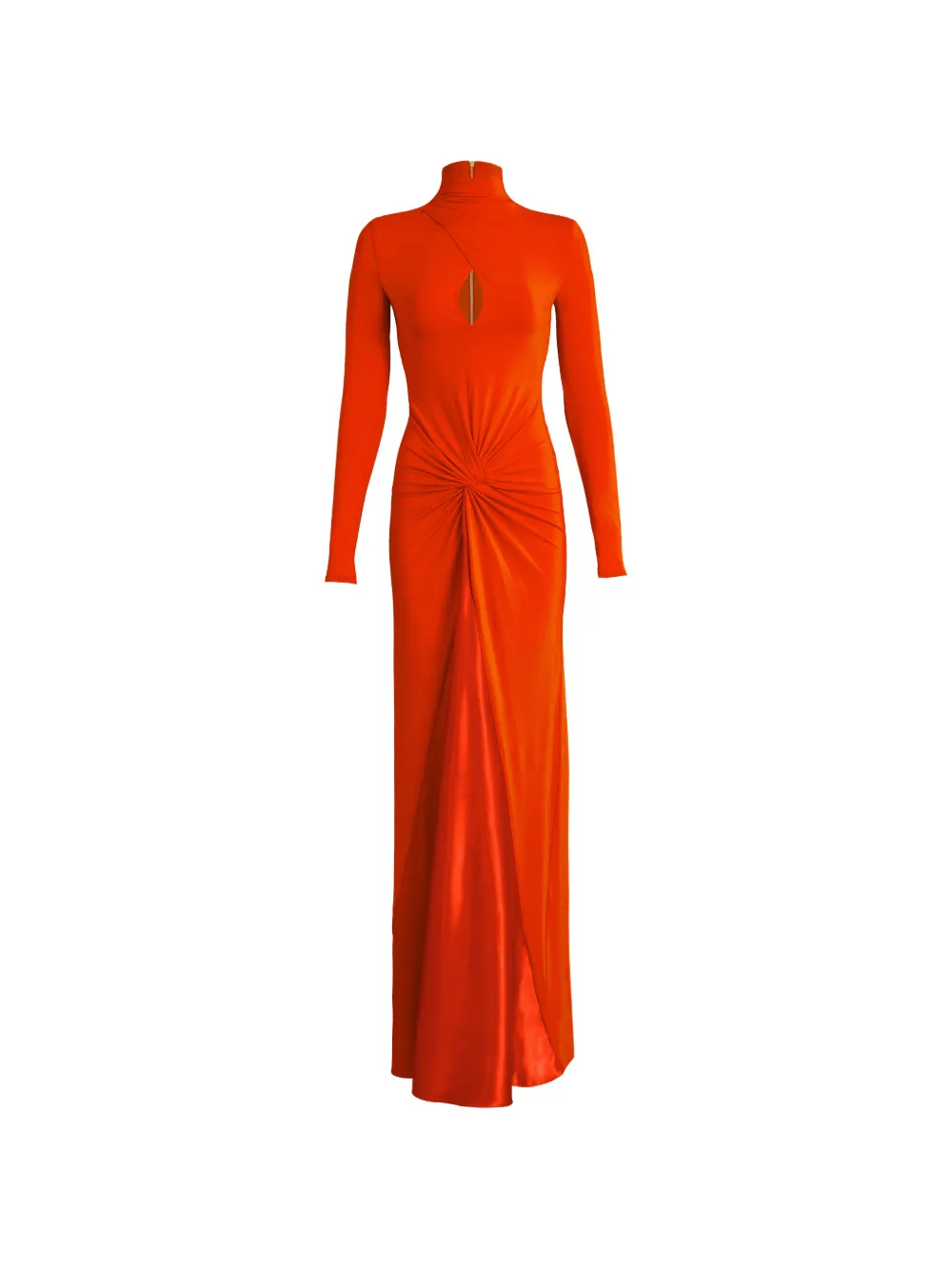 Silvia Tcherassi Birdy twist-detail cut-out maxi dress - Orange