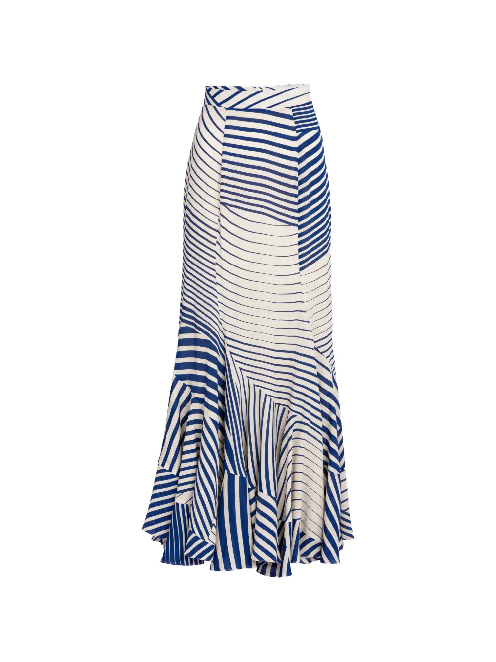 Silvia Tcherassi Florina stripe-pattern maxi skirt - Blu