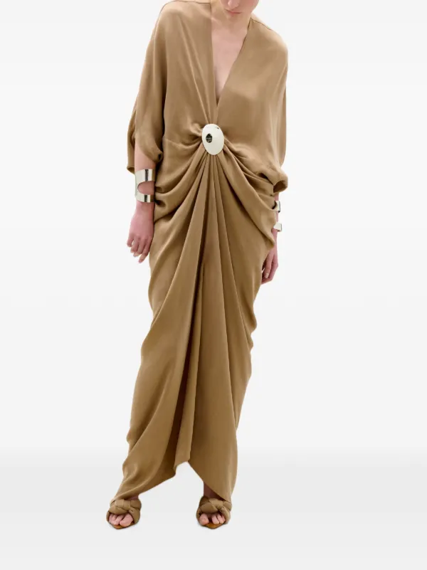 silvia tcherassi brown dress Silvia Tcherassi Fiore Tunic Dress Sand S