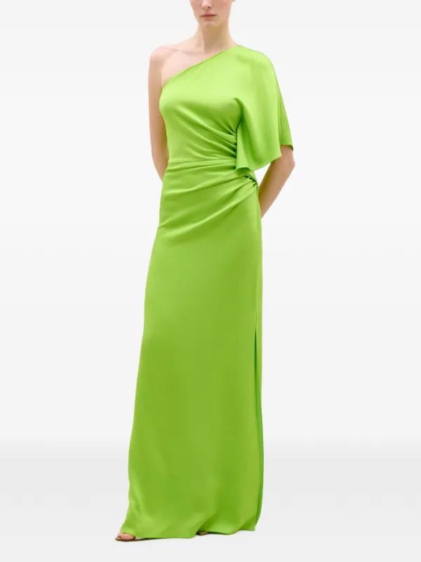 silvia tcherassi green dress Doli one-shoulder Maxi | Gold Homecoming Dresses