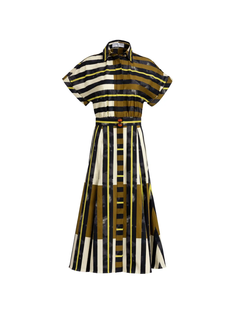 Silvia Tcherassi Noor striped midi dress - Green