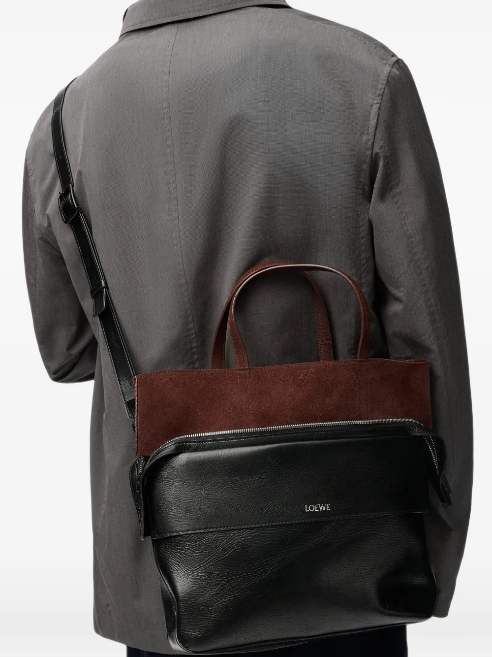 LOEWE Switch leren shopper Zwart