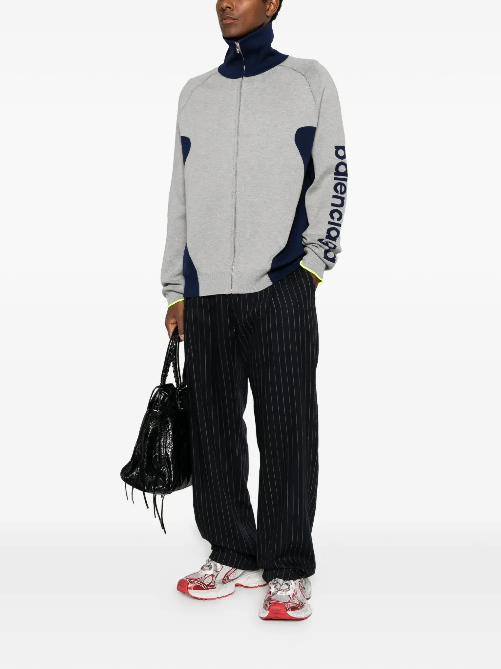 Balenciaga Bodies gebreid vest met rits Grijs