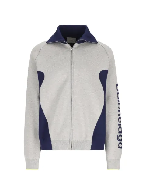 Balenciaga chamarra tejida en jacquard con diseño color block