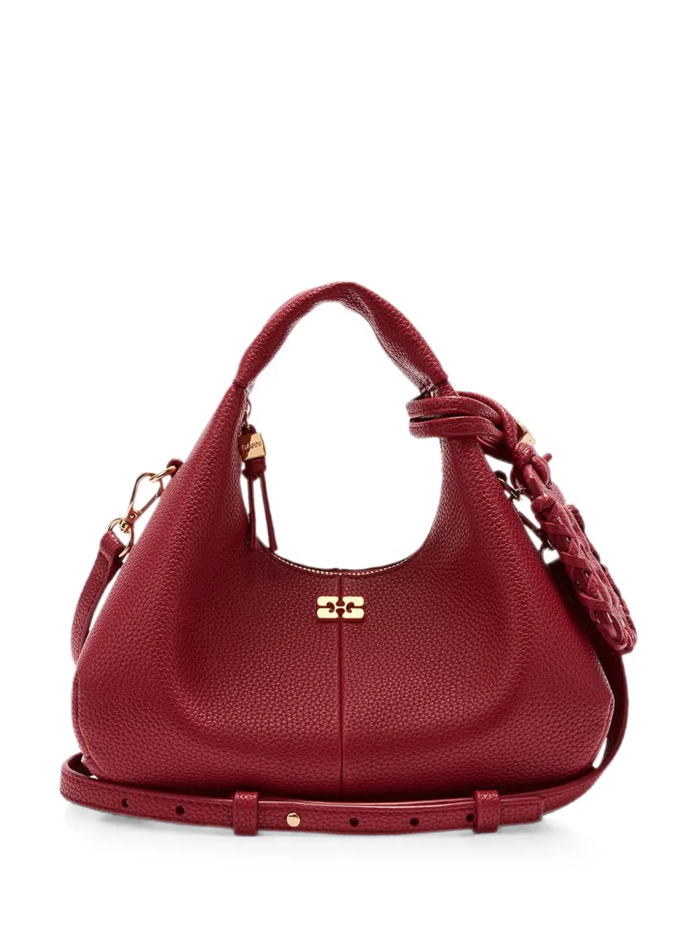 GANNI grained mini bag - Red