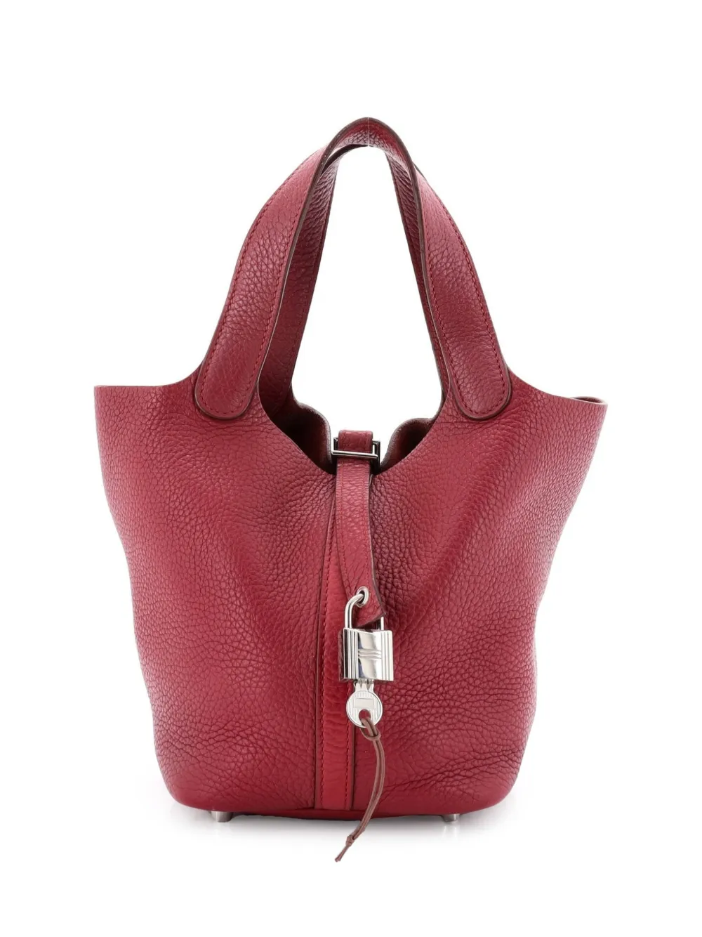 Hermès Pre-Owned Picotin Lock Bag Clemence PM bucket bag - Rosso