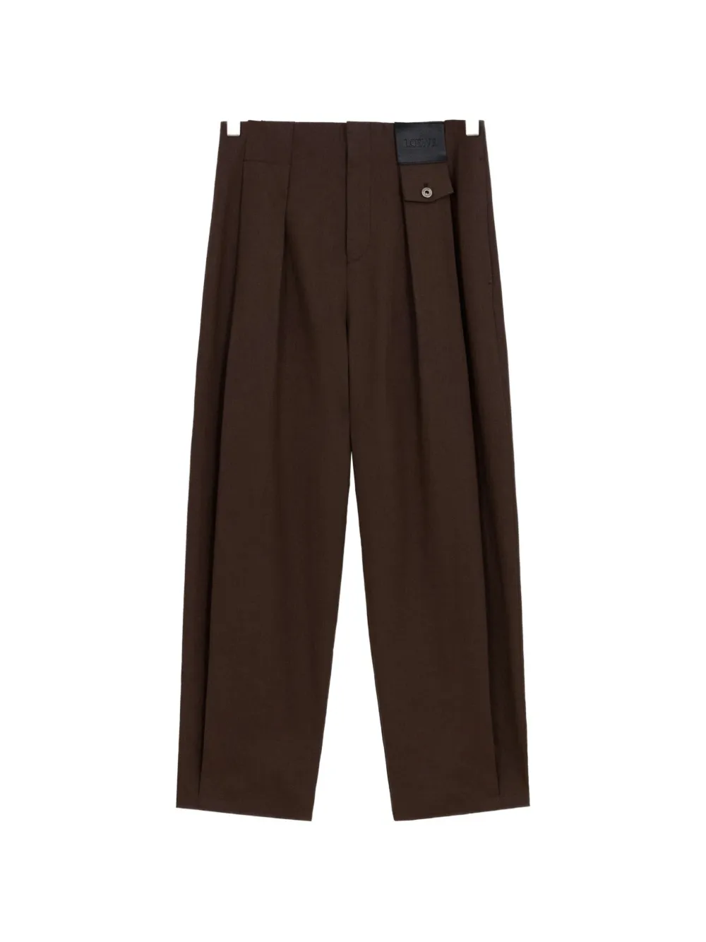 LOEWE Broek met logopatch Bruin