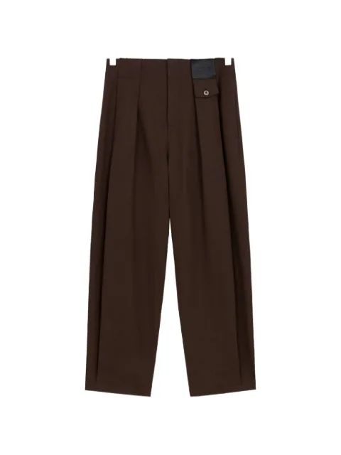 LOEWE logo-patch pleated trousers