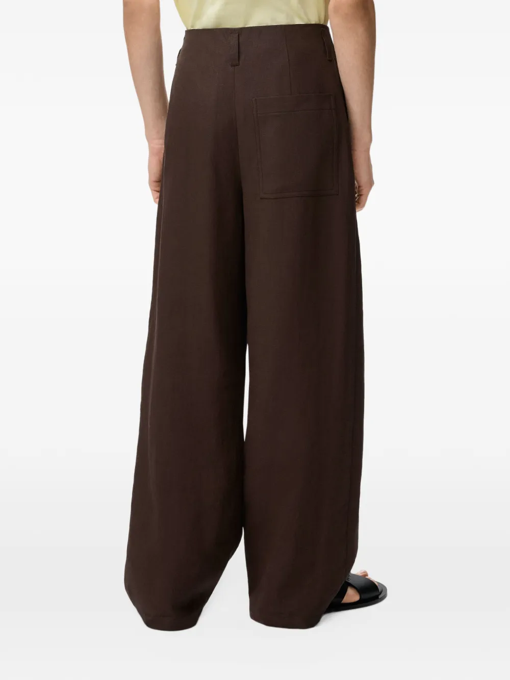 LOEWE Broek met logopatch Bruin