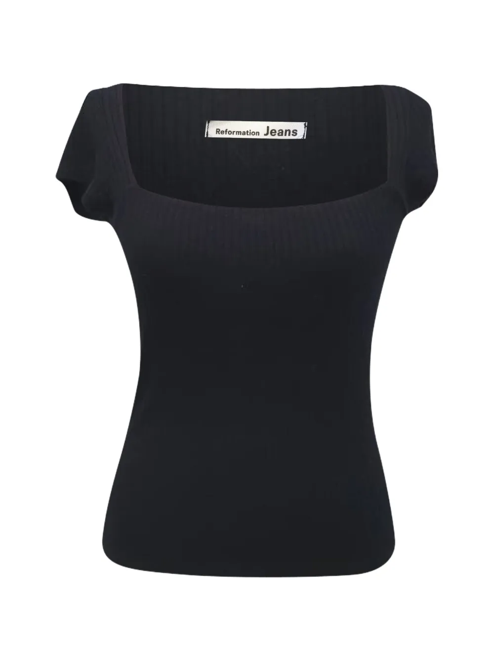 Reformation ribbed-knit blouse - Nero