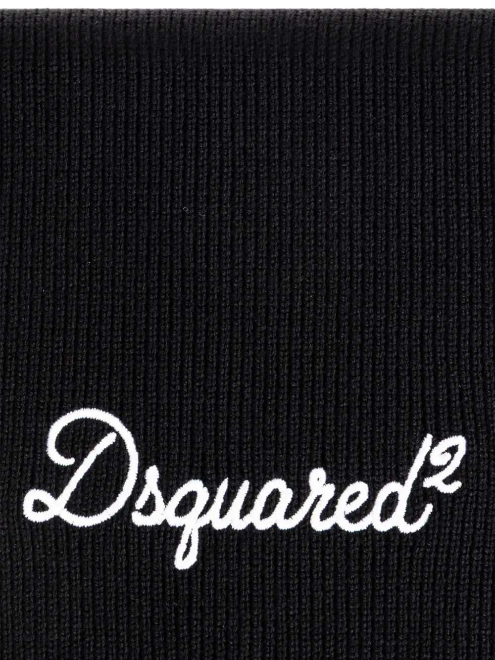 DSQUARED2 Sjaal met geborduurd logo Zwart