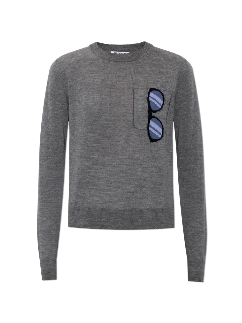 Moschino Pullover mit Sonnenbrillen-Intarsie - Grau