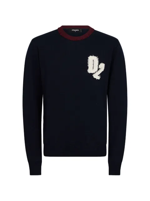 DSQUARED2 college wool sweater