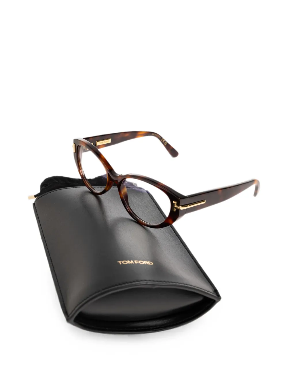 TOM FORD Eyewear Bril met cat-eye montuur Bruin