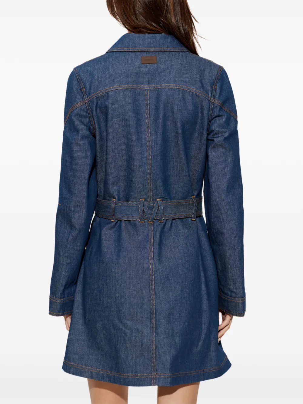 Moschino Mini-jurk met knopen en ceintuur Blauw