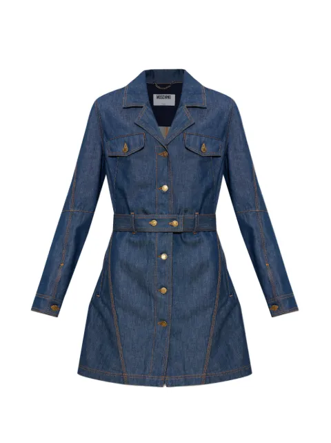 Moschino belted button-front mini dress