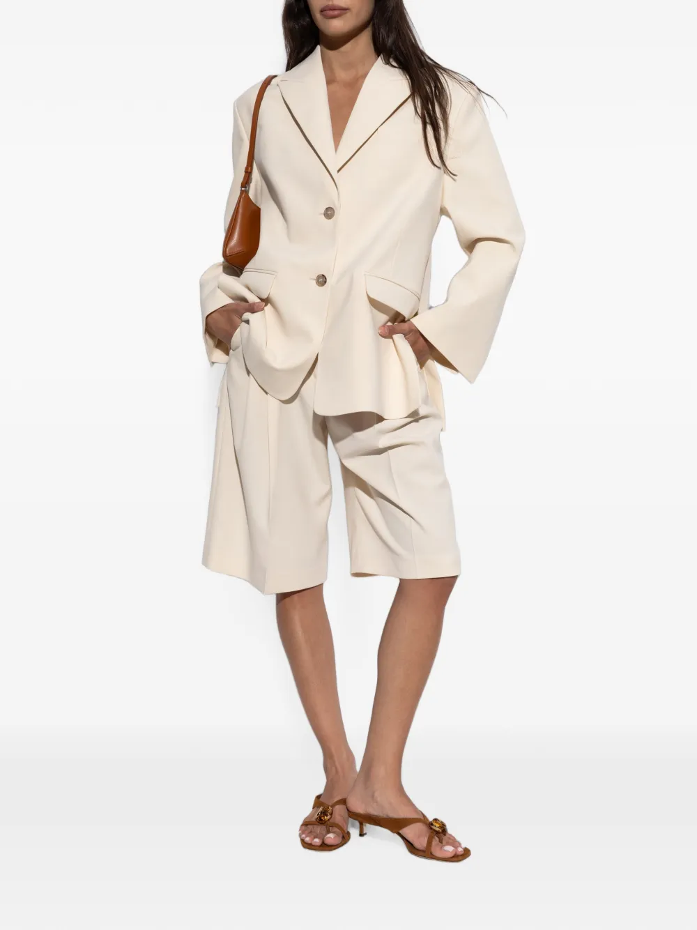 By Malene Birger Cymbaria pleated shorts - Bianco
