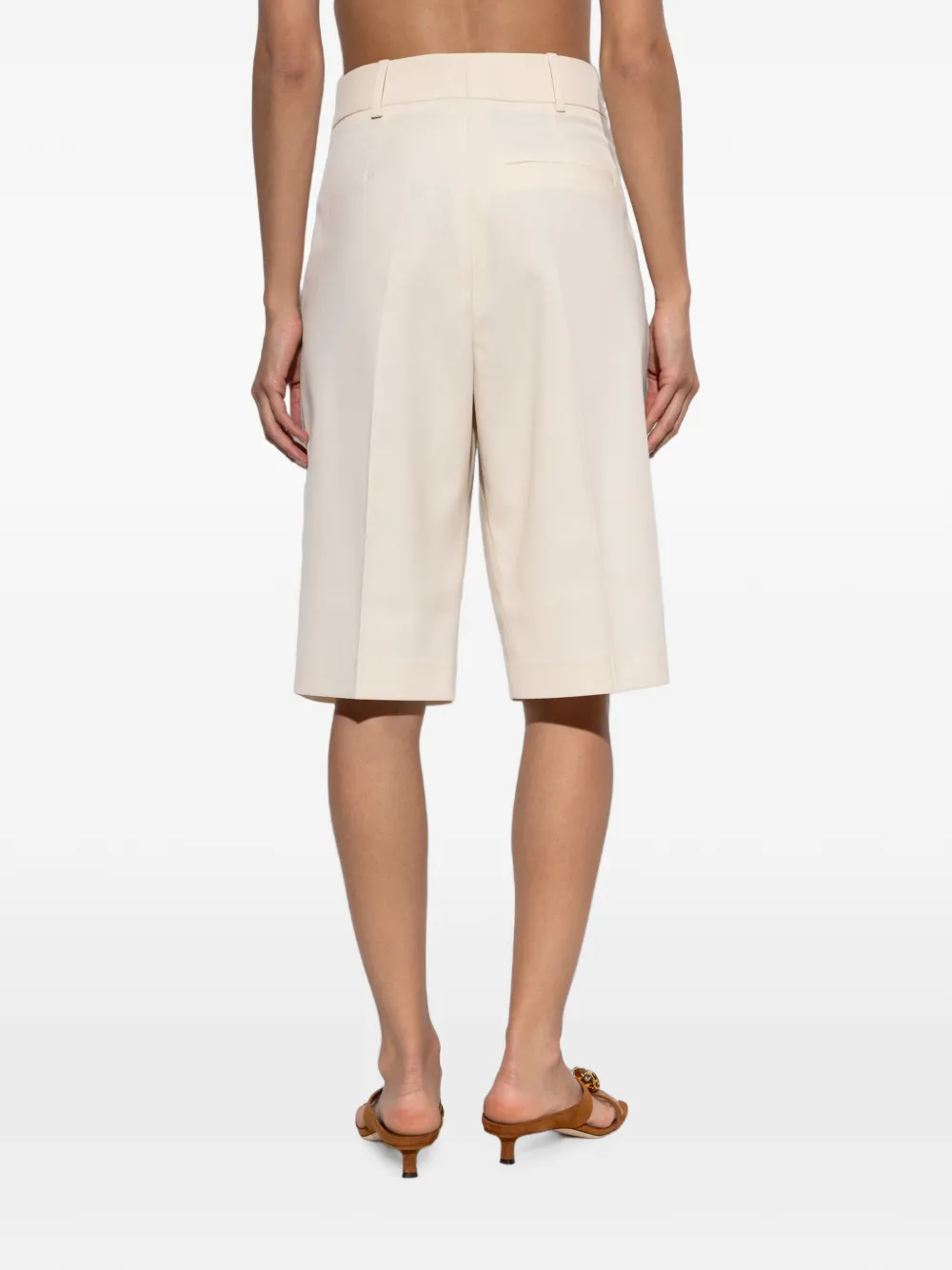 By Malene Birger Cymbaria shorts met plooien Wit
