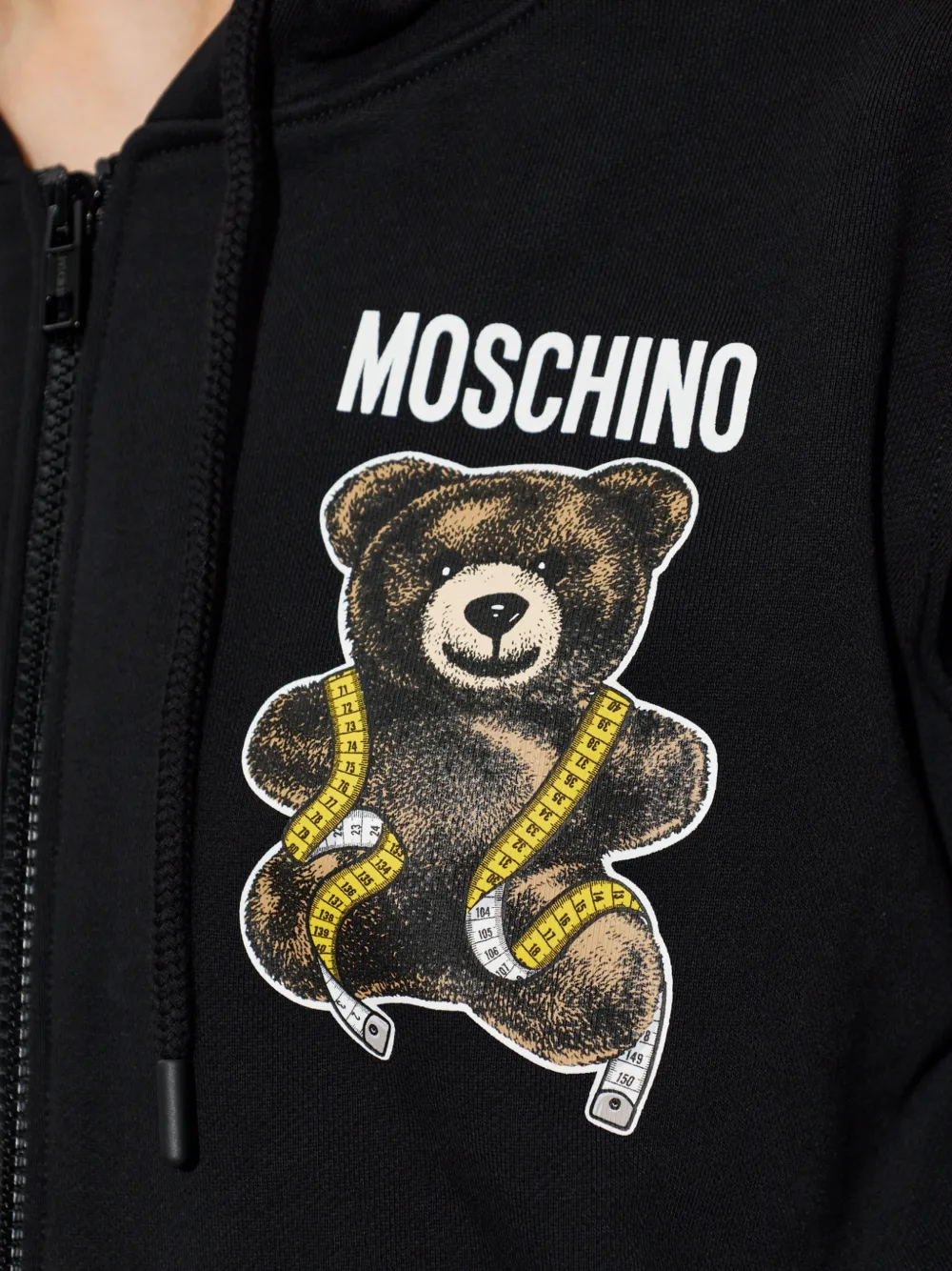 Moschino Hoodie met teddybeerprint Zwart