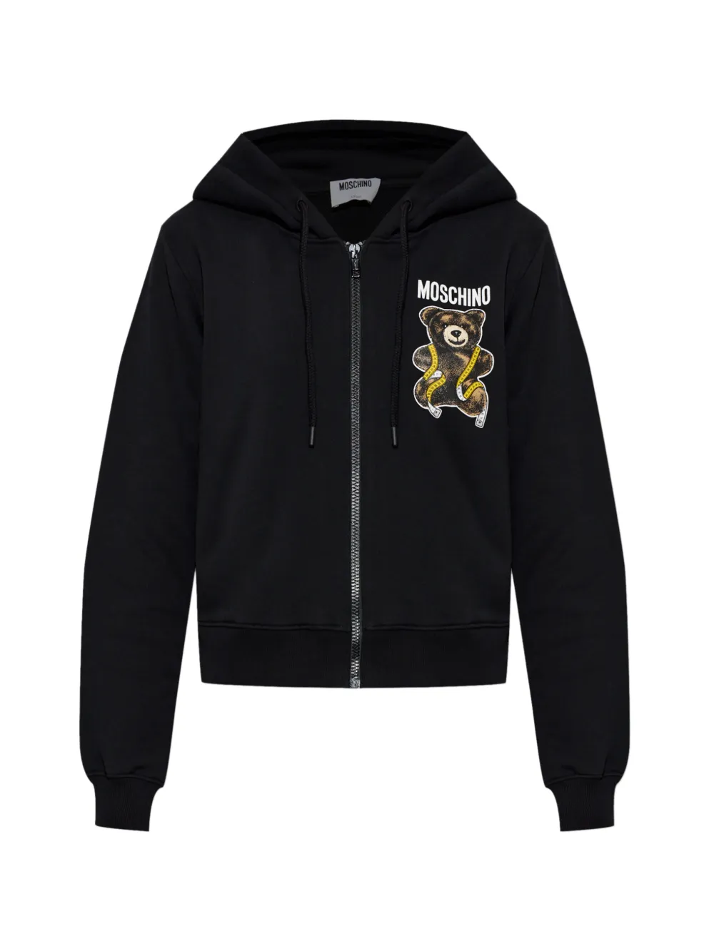 Moschino Kapuzenjacke mit Teddy - Schwarz