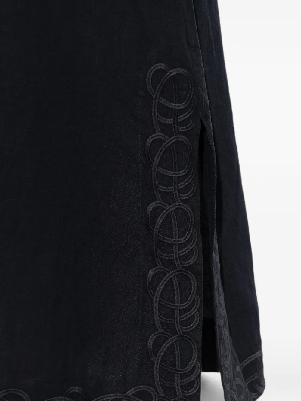 By Malene Birger Louise maxi-jurk met borduurwerk Zwart