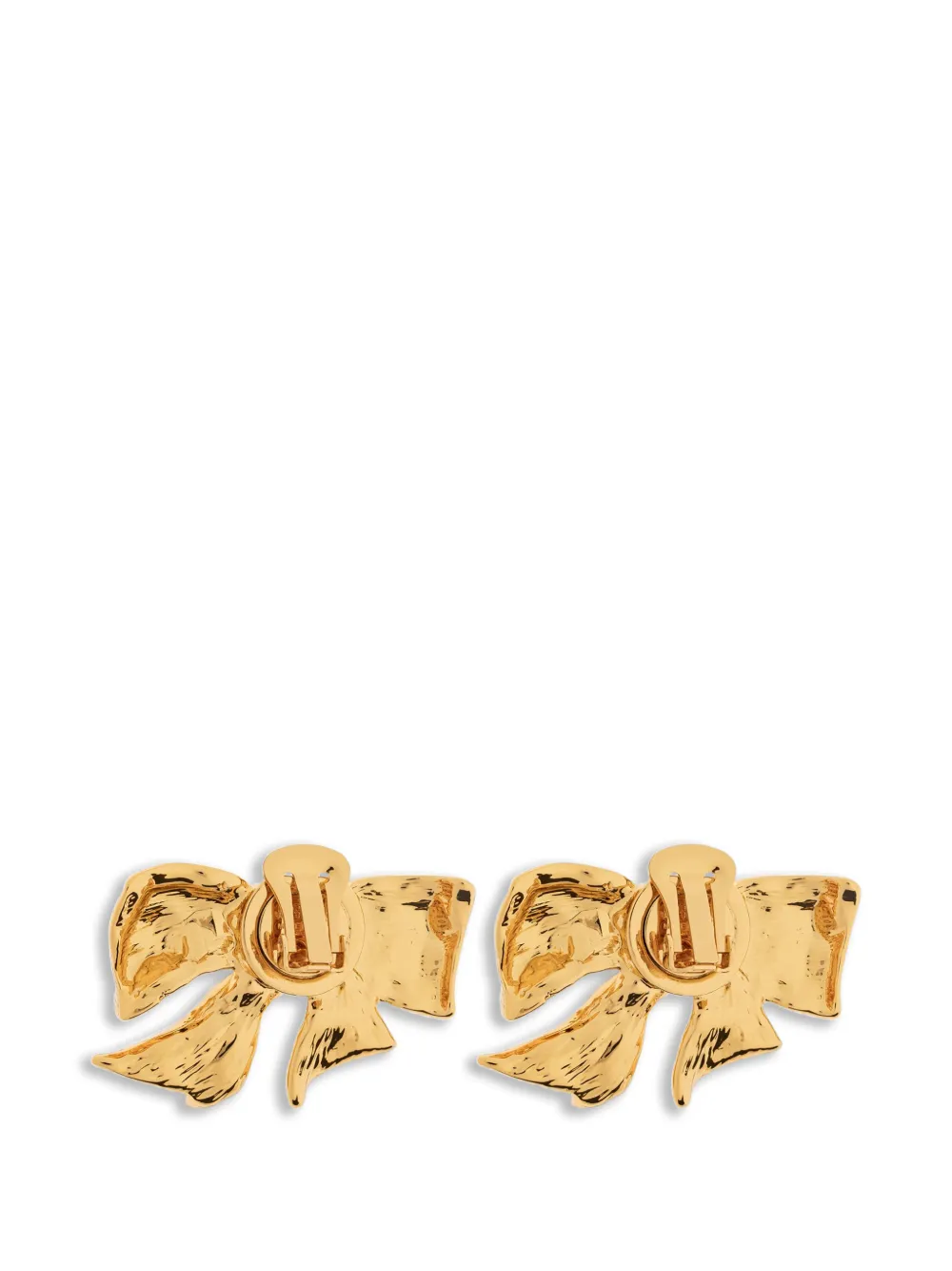 Moschino Bow-detail Clip-on Earrings in Gold, view 2