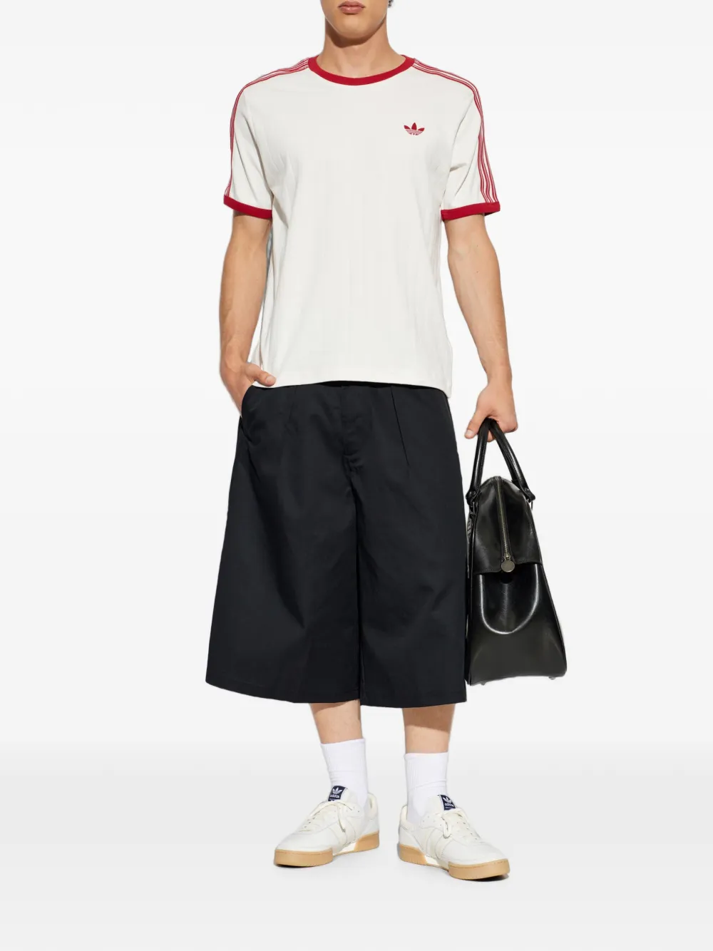 adidas Drop Needle T-shirt met geborduurd logo Wit