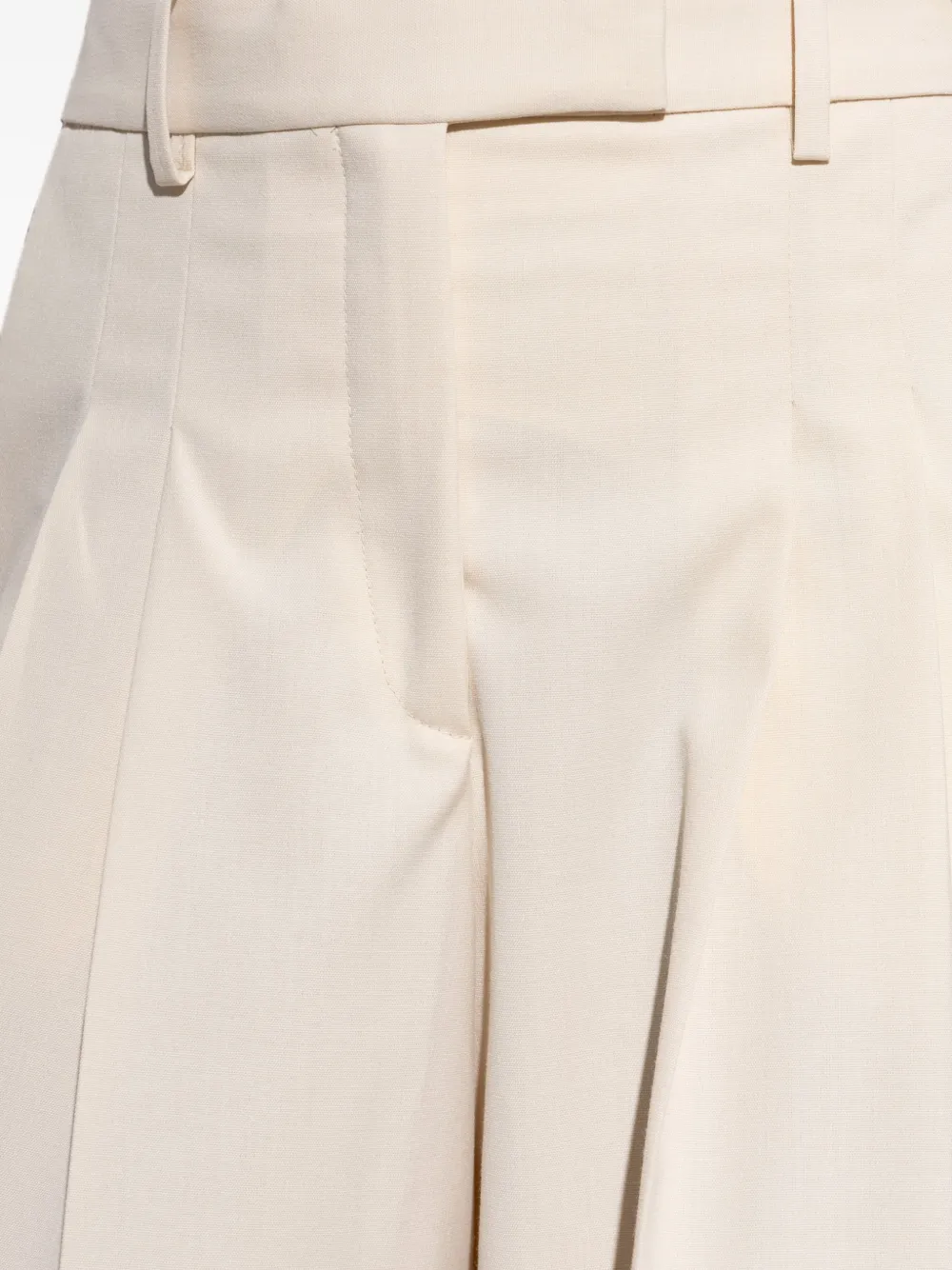By Malene Birger Taalia plooibroek met wijde pijpen Beige