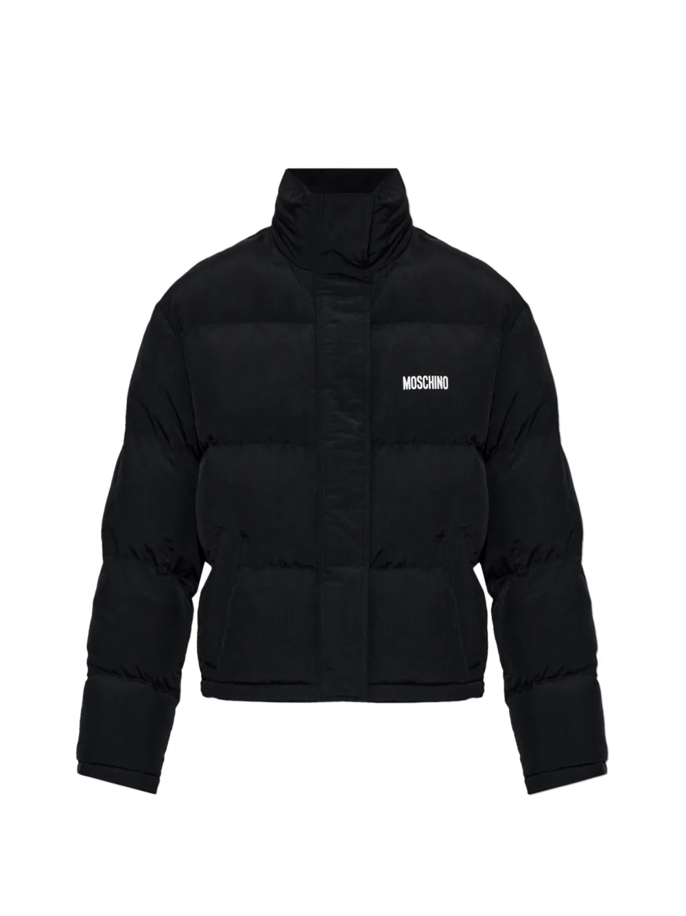 Moschino Piumino con logo - Nero