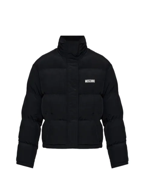 Moschino logo-print padded jacket