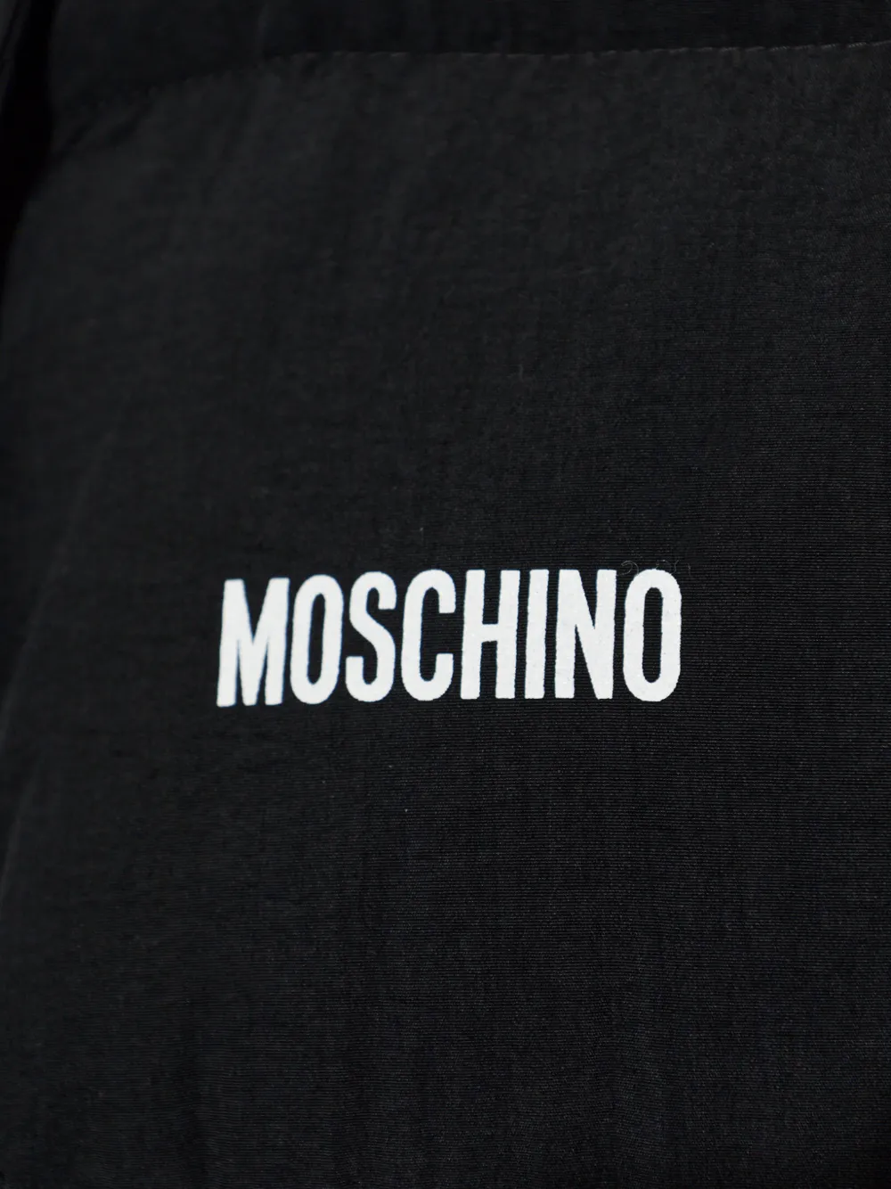 Moschino Gewatteerd jack met logoprint Zwart