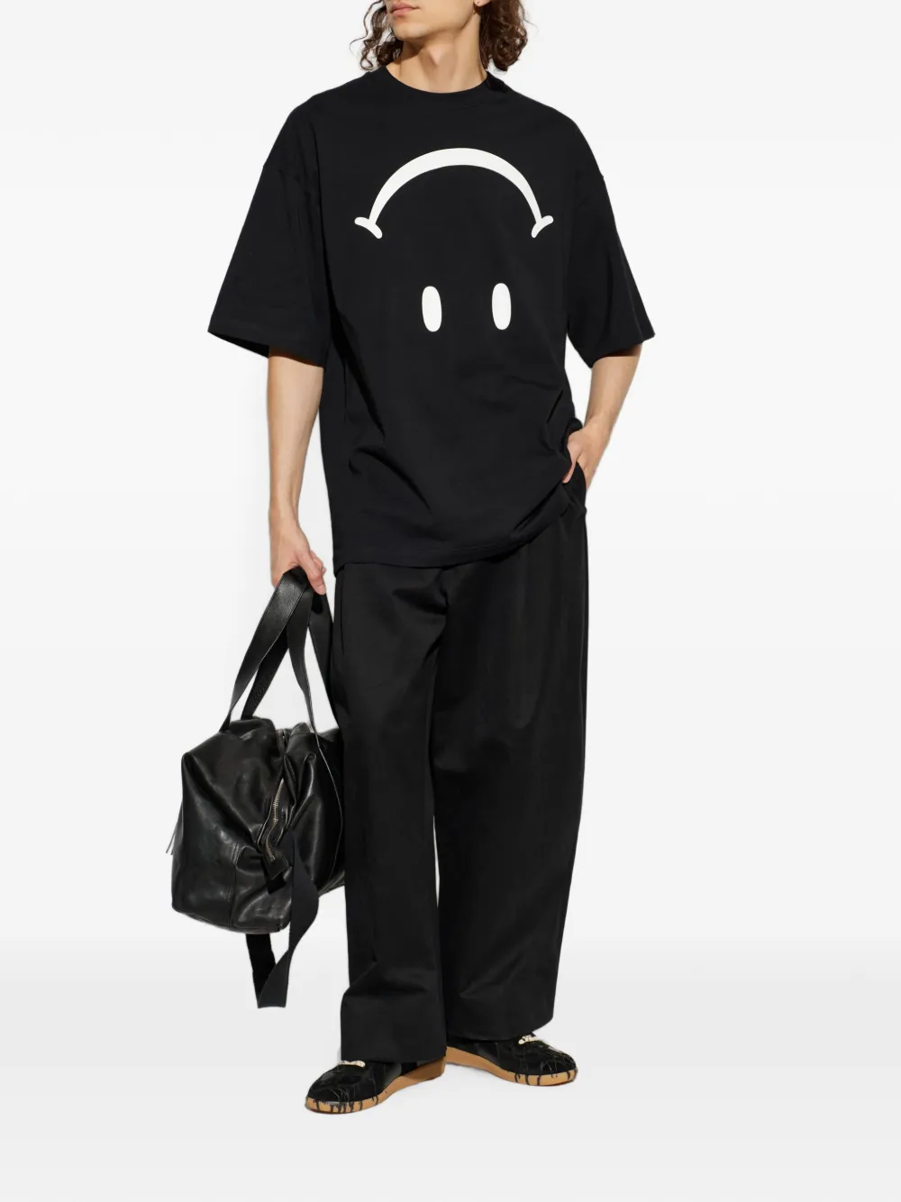 Moschino x Smiley T-shirt met grafische print Zwart