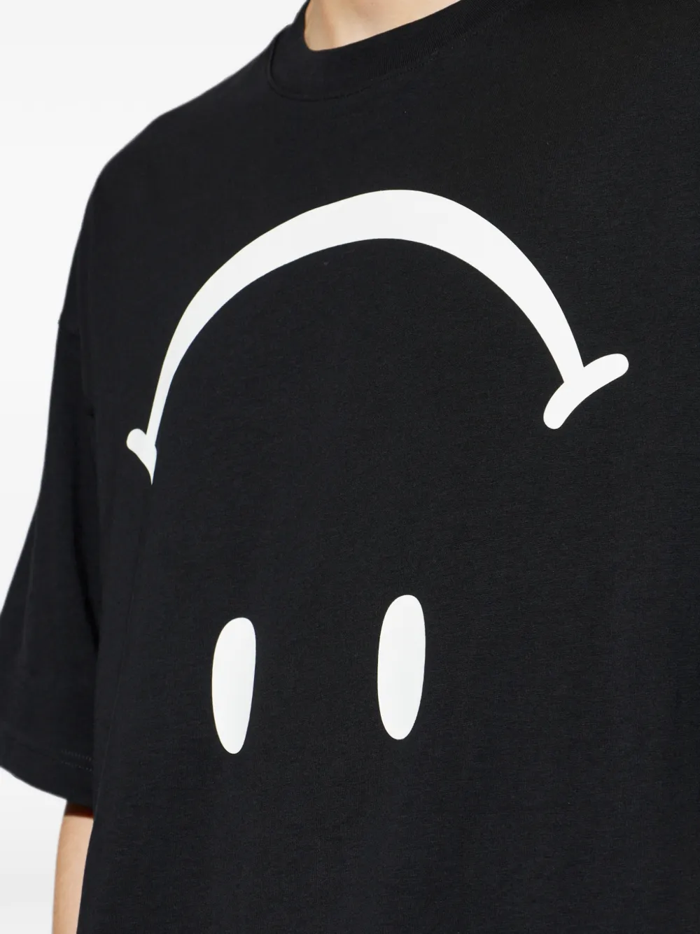 Moschino x Smiley T-shirt met grafische print Zwart