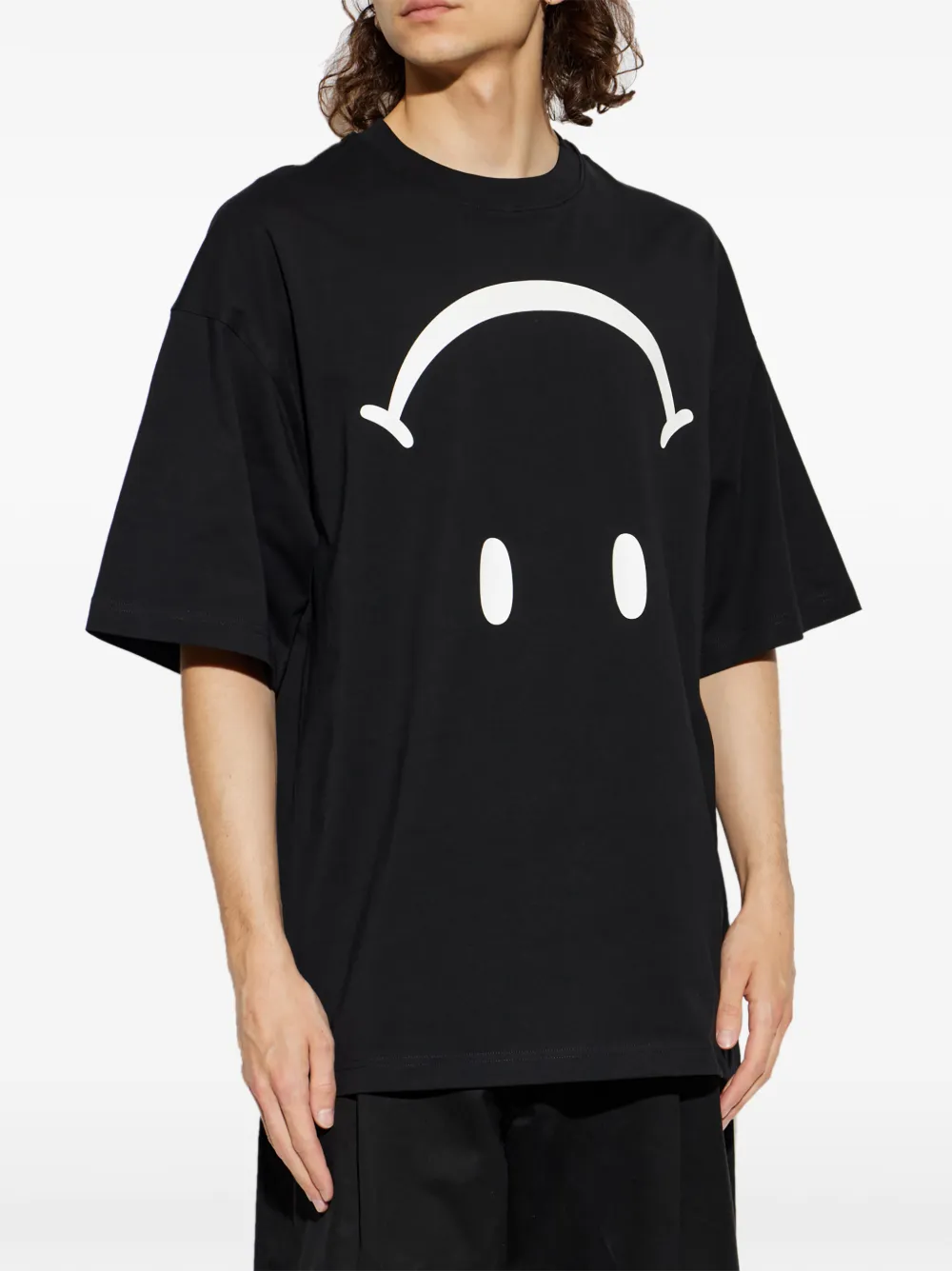 Moschino x Smiley T-shirt met grafische print Zwart