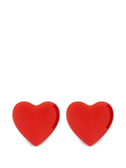 Moschino heart-motif clip-on earrings