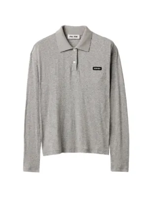 Miu Miu Jersey Polo Shirt | White | FARFETCH