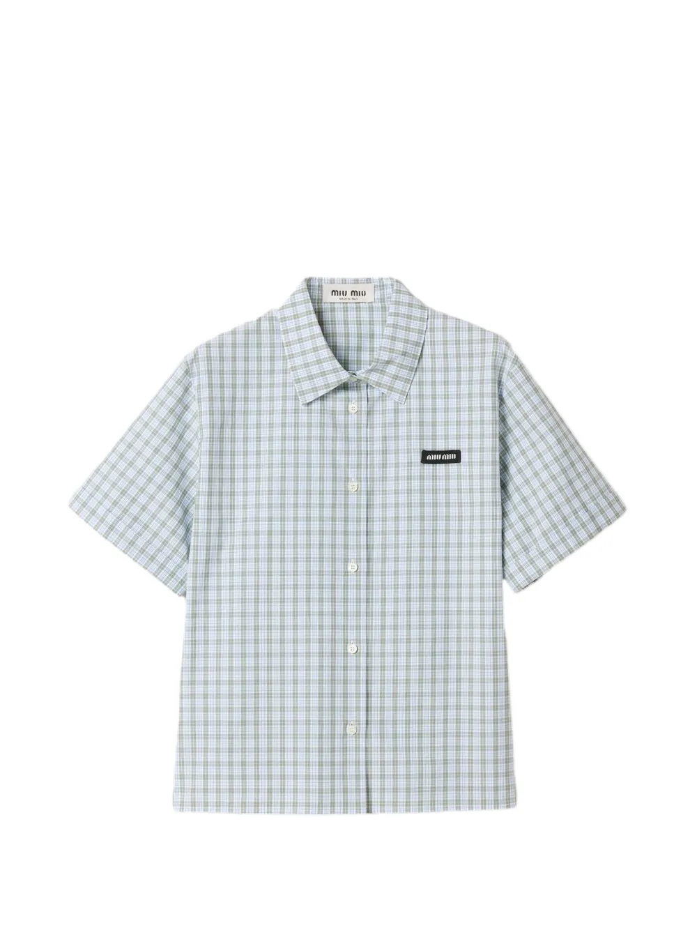Miu Miu checked poplin shirt - Weiß