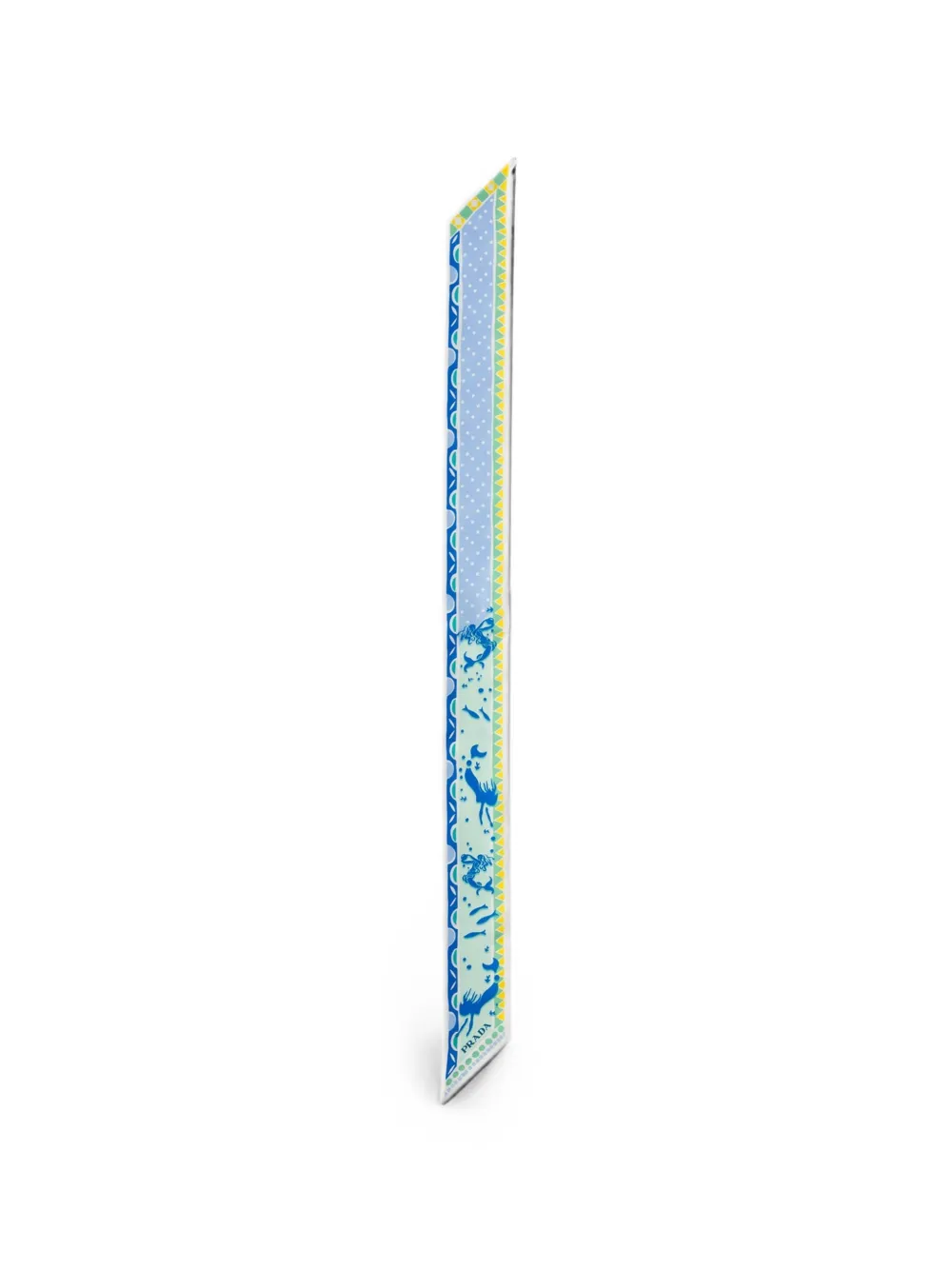 Prada Zijden twill sjaal met print Blauw