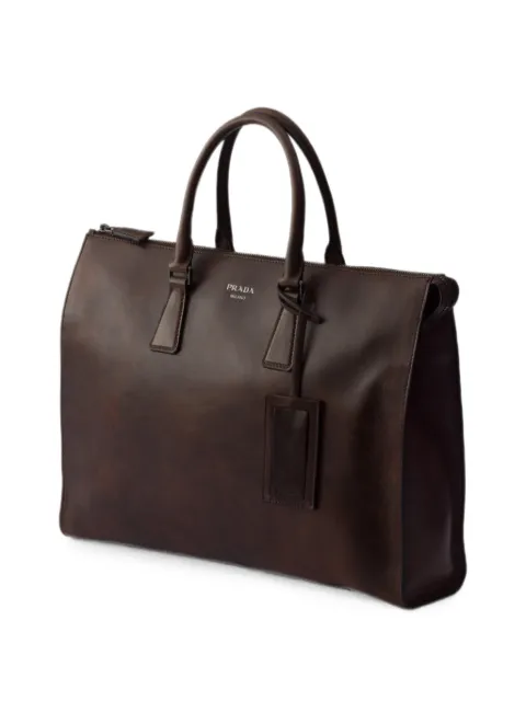 Prada leather tote bag