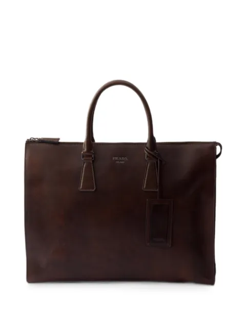 Prada leather tote bag