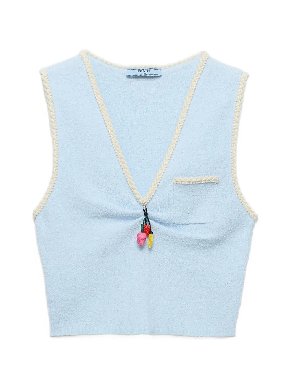 Prada Katoenen cropped top Blauw
