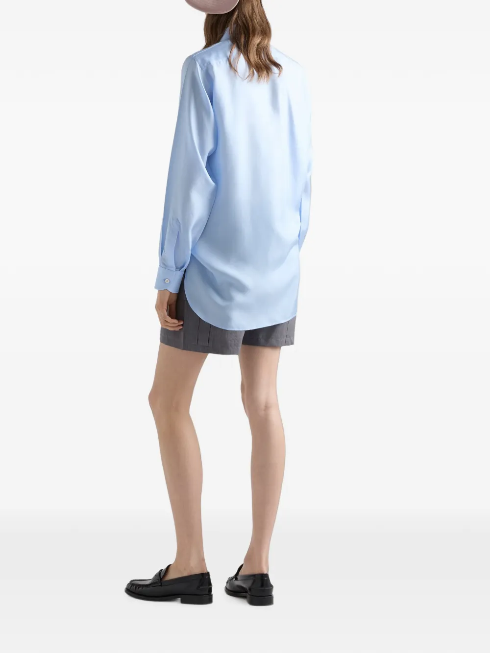 Prada Zijden popeline blouse Blauw