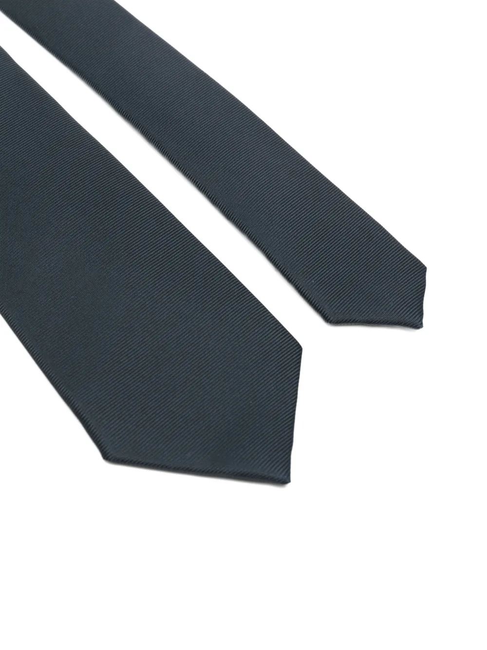 Kiton diagonal-stripe silk tie Blauw